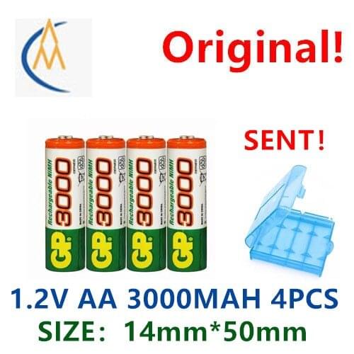 4PCS GP 1.2V AA 3000mah rechargeable battery Ni-MH large capacity durable digital camera mouse keyboard remote control toy
