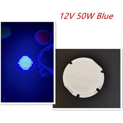 50mm RGB LED COB Light Chip Module 12V Round On Board 50W Bulb Led White Blue Red Green Color Lamp for Decor Lighting Dimmer