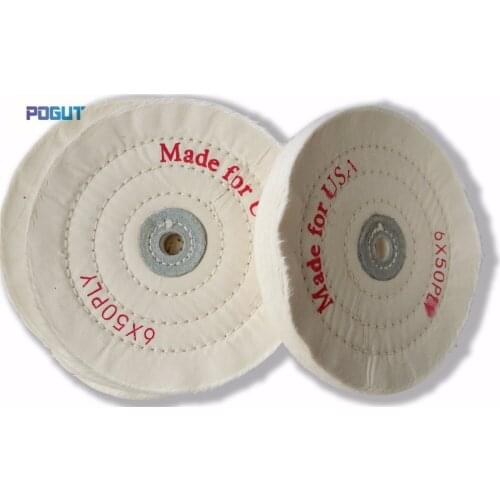 50PLY, white Cotton stitch buffing cloth wheel Polishing Pad for polishing jewelry