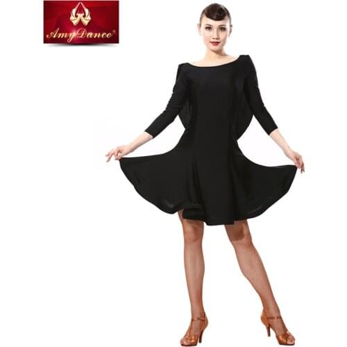Amy dance suit Latin dance training suit adult female new sexy open back dress with professional Rumba