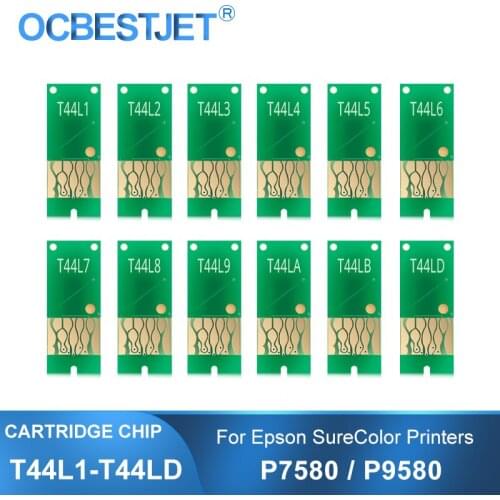 T44L1-T44L9 T44LA T44LB T44LD Ink Cartridge Chip For Epson SureColor P7580 P9580 SC-P7580 SC-P9580 Printer Chips 12 Colors