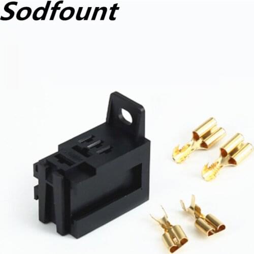 Four-wire universal car violet relay base with plug spring