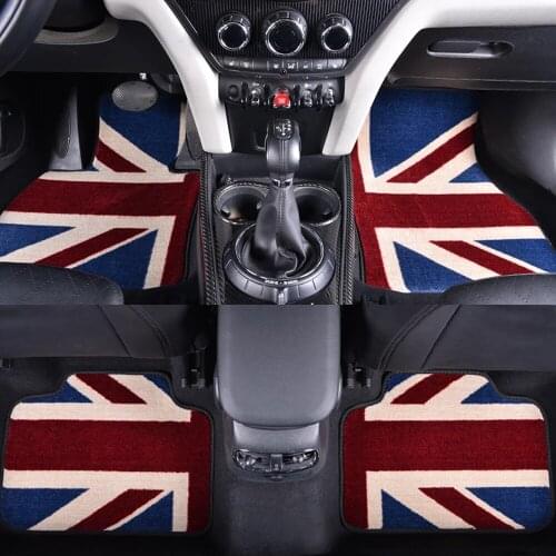 For MINI COOPER F54F55F56F57F60F61 R55R56R60R61 Car Union Jack UJ Foot Mat