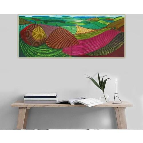 Citon David Hockney《Double East Yorkshire》Canvas Art Oil Painting Artwork Poster Picture Wall Background Decor Home Decoration