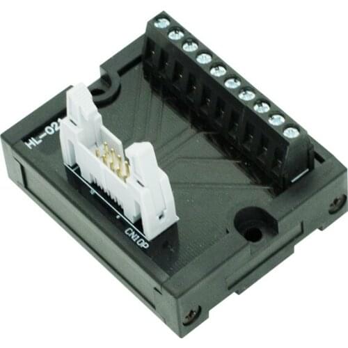 IDC10 to terminal block breakout board 8 bit transition terminal block adapter PLC relay terminals DIN Rail Mounted