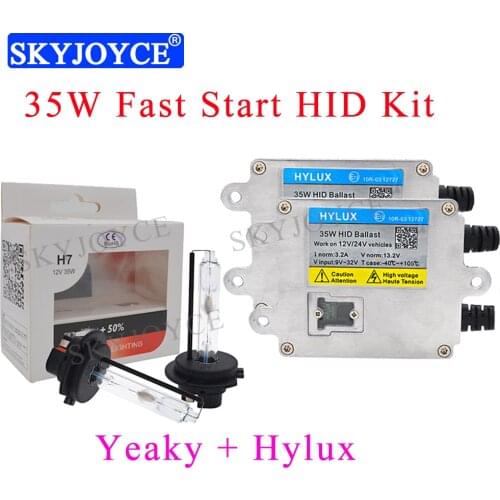 35W Fast Bright Yeaky HID Kit 5500K H1 H3 H7 H11 9005 9006 D2H 4500K Yeaky HID Bulb Kit Hylux A2088 Fast Start 35W HID Ballast