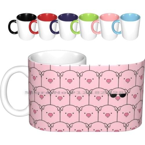 That Cool Pig Ceramic Mugs Coffee Cups Milk Tea Mug Pig Pink Cute Cartoon Kawaii 2019 New Year Year Of Funny Cool Kids Children