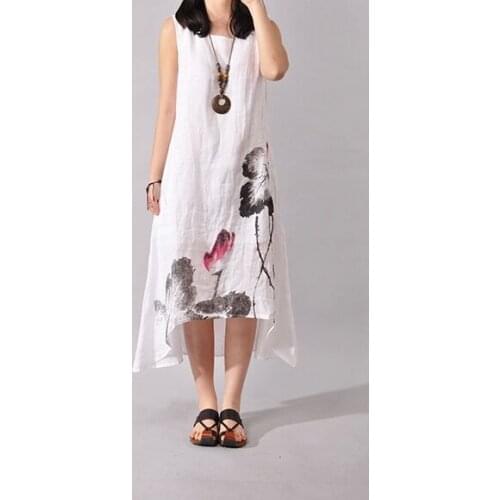 2022 Fashion the new sexy open cultivate ones morality show thin printed cotton dress QZ800038
