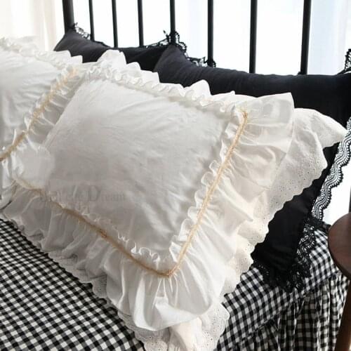 New European style Elegant embroidery pillowcase 100% cotton fabric pillow cover bed decorative pillow sham home textile sale