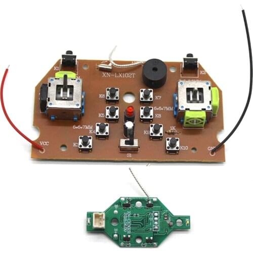 2.4G Remote Controller Board + Receiver Board Kit 3.7V Receiver Transmitter Radio System for DIY RC Airplane Toy Quadcopter