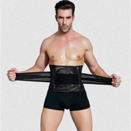 Men Slimming Belts Waist Trainer Abdomen Fat Burning Modeling Tummy Belts Girdle Belly Body Shaper Corset Reducing Shapwear