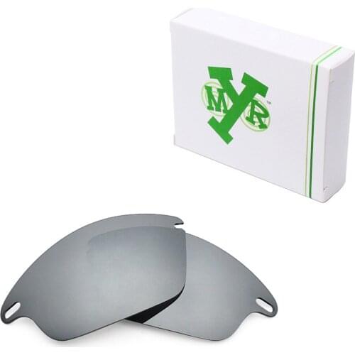Mryok Anti-Scratch POLARIZED Replacement Lenses for Oakley Fast Jacket Sunglasses Silver Titanium