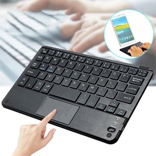Portable Wireless Bluetooth Keyboard Universal Mini Keyboards with Touchpad for Android Windows System Smartphone Tablet