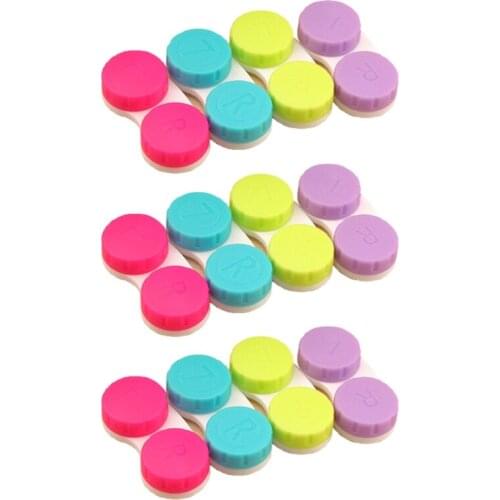 Practical Contact Lens Case Has Letter L and R Help to Identify Left and Right Lens Creative and Cute Shape Design