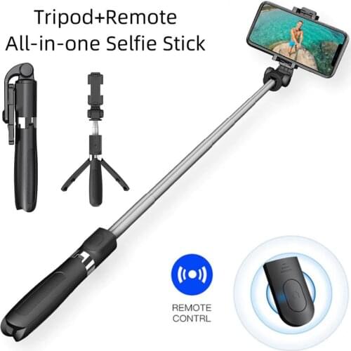 Adjustable Selfie Stick Tripod Phone Remote Control Stand Rotating Wireless Bluetooth Tripod for Photo Taking Live Broadcast