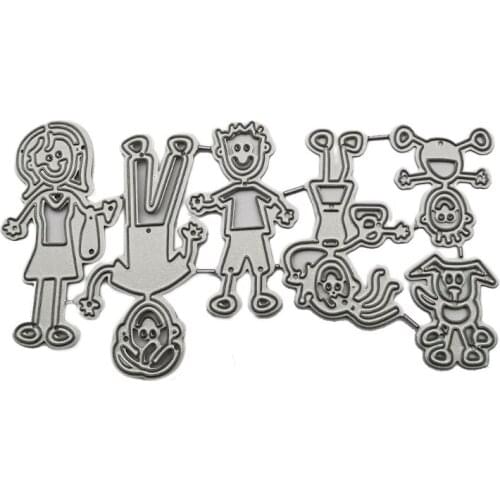 Family Metal Cutting Dies Stencils DIY Scrapbooking Album Paper Card Template Mold Embossing Craft Decoration