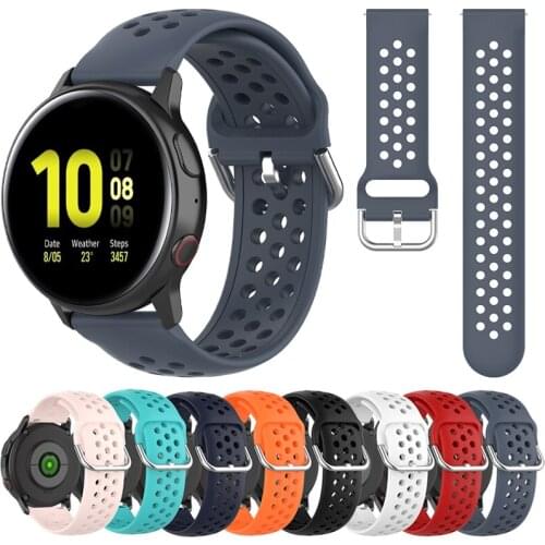 Sports Silicone Strap for Samsung Galaxy Watch Active 2 44mm 40mm/42 46mm Band Bracelet for Gear Sport/S3 S2 WristBand 20/22mm
