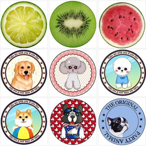 In 2021, four seasons new cartoon add wool round pet cushion antiskid resistance pet dog bite dog cushion cushion