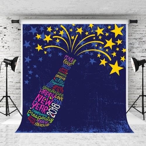 VinylBDS 200x300cm (6.5x10ft)Children Atr Baby Shower Backdrop Graffiti Wall Photo Background Star Water Bottle Prop Studio