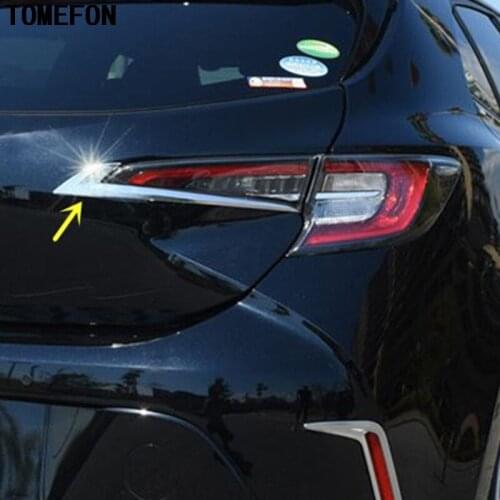 TOMEFON For Toyota Corolla 2019 Hatchback Rear Fog Light Lamp Cover Trim Eyebrow Shade Hood Exterior Accessories ABS CarbonFiber