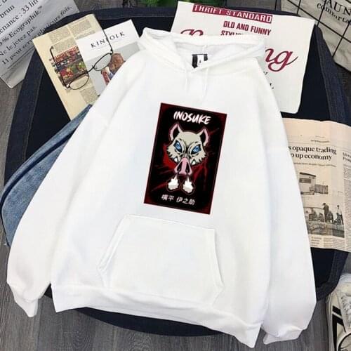 Manga Kimetsu No Yaiba Women Casual Hoodie Fashion Kawaii Anime Hashibira Inosuke Sweatshirt Cartoon Demon Slayer Ropa Mujer