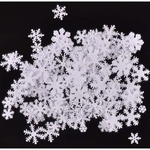 100Pcs Mixed Polyester White Felt Artificial Snowflake Sticker Non-woven Patches For DIY Crafts Christmas Decoration Applique