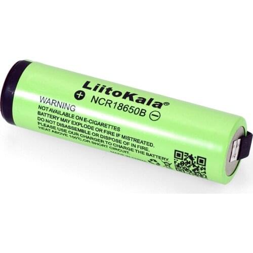 2 pcs. 100% New original NCR18650B 3.7V 3400 mAh 18650 rechargeable lithium battery battery nickel welding sheet