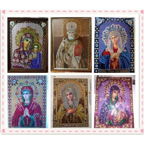 2019 DIY Diamond Painting Cross stitch Embroidery Religious Icon 5D Crystal Diamond Embroidery Mosaic New Year Decoration Gift