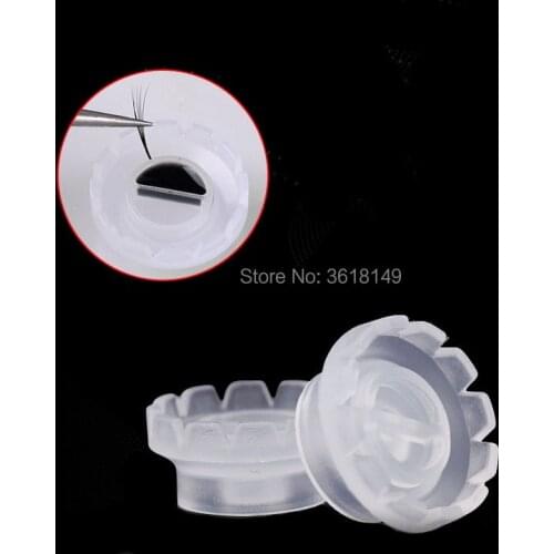 50/100pcs False Eyelashes Blooming Cups Planting Grafting Rapid Bloom Sun Flower Glue Cup Fan Eyelash Extension Makeup Tools