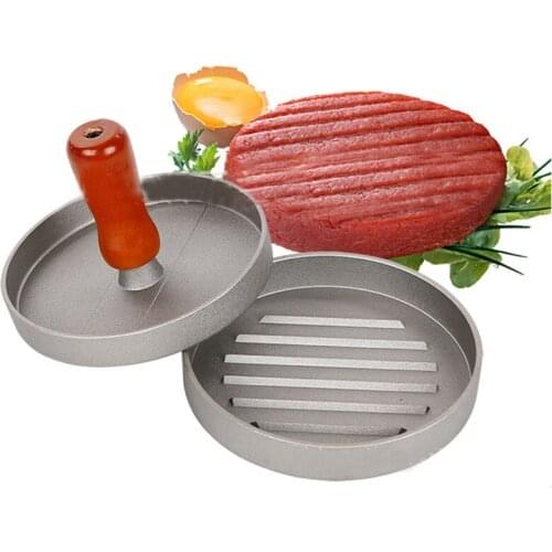 Non Stick Stainless Steel Single Hamburger Presse Patties Pizza Burger Mold Maker Kitchen Meat & Poultry Cooking Tools Gadgets