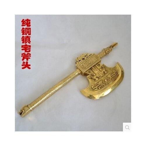 A large copper axe the creation of the world evil Hua Sha lucky help feng shui ornaments