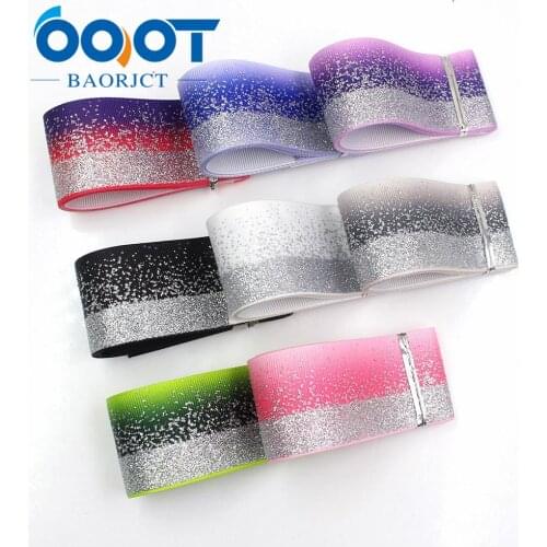 I-19414-997,Silver shiny gradient Printed grosgrain ribbon,10yrds 1-1/2'' 38mm DIY handmade bow gift wrap Material decoration
