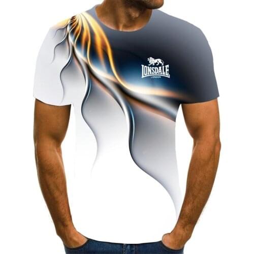 Tee Tops Summer 3D Funny T Shirts Short Sleeves T-Shirt Men Fashion Brand LONSDALE Print Womens and Mens T-shirt