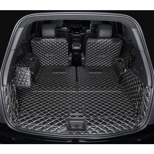 Good quality! Full set car trunk mats for Cadillac XT6 6 7 seats 2021 waterproof boot carpets cargo liner mats for XT6 2020