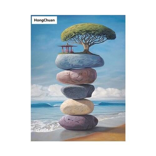 Art Stone Square/Round 5D DIY Diamond Painting Crafts Mosaic Embroidery Home Decoration Christmas Gift New Year