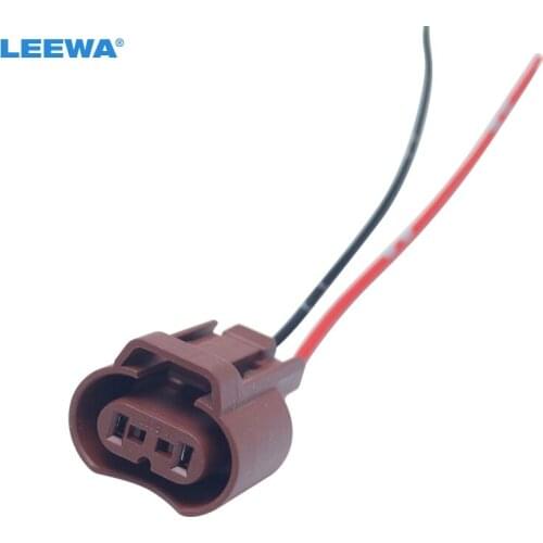 LEEWA 10pcs Auto Fog Light Plug For Toyota Honda Mazda Headlight Lamp 9006 HB4 Connector With Wire Cable Adapter #CA5953