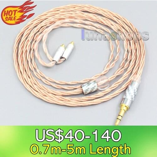 LN007190 Silver Plated OCC Shielding Coaxial Earphone Cable For Sony AKG N5005 N30 N40 MMCX