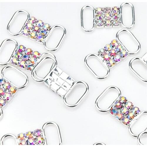 Metal Buckles 300Pcs/Lot AB Crystal Buckles Diamond for DIY Weddding shone bag Handwork Card Ribbon Accessories Decoration