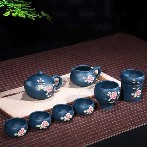 Yixing Boutique Tea set Purple Clay filter Xishi Teapot beauty kettle Raw ore Handmade Teaware Teacup Customized Authentic 200ml