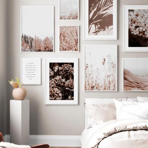 Natural Plant Forest Reed Grass Palm Leaf Shadow Nordic Poster Wall Art Prints Canvas Painting Decor Pictures For Living Room