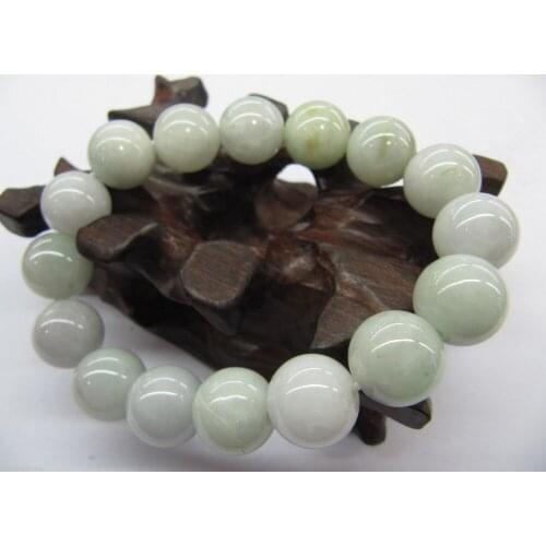 Natural Certified A Grade Jades (jadeite) 12mm Round Beads Bracelet