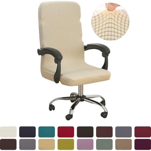 New 17 Colors Modern Spandex Computer Chair Cover Polyester Elastic Fabric Office Chair Cover Easy Washable Removeable M/L