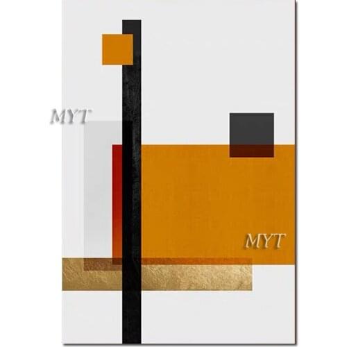 New Arrival Abstract Geometric Canvas Wall Picture Gold Foil Oil Painting Unframed Living Room Decoration Canvas Wall Art