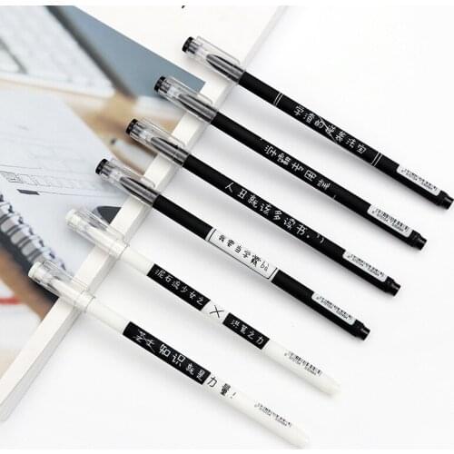 3pcs BZNVN Office Accessories creative writing personality black pen 0.5mm neutral pen stationery student writing pen