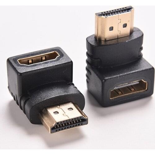 1pcs Right Angle HDMI-compatible Cable Adapter Male to Female TV Connector 90 Degree HDTV