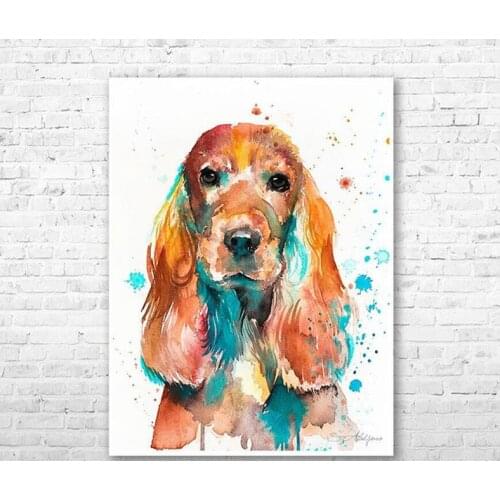 Full Square Round Drill English Cocker Spaniel 5d Diy Diamond Painting Cross Stitch Kits Diamond Embroidery Wall Sticker