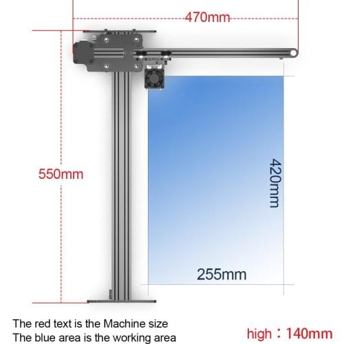 Master 2S Plus 40W N40630 Professional CNC Laser Engraving Machine 255 x 440 mm Area Laser Cutter - App Control- Bluetooth