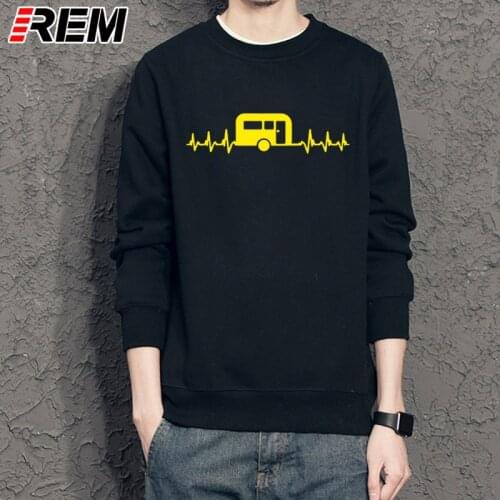 REM Jzecco Its In My HeartBeat Caravanning Campinger Caravan FREE UK P&P Hoodies, Sweatshirts for Men/Boy long Sleeve Cool