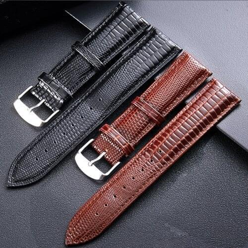 18mm 20mm Leather Watchband For Women Men Watch Band With Stainless Steel Buckle Wrist Strap Belt Bracelet