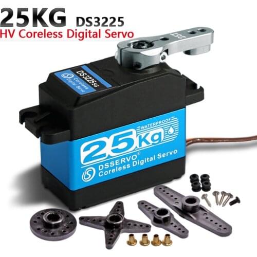 RC servo 25KG DS3225 core or coreless digital servo Waterproof servo full metal gear baja servo for baja cars and rc cars